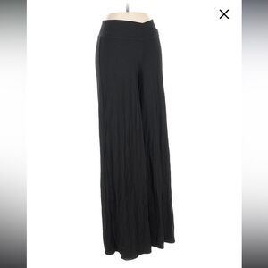 TALA Wide Leg Yoga Pants Flared Legging High Waist Ribbed Criss Cross Wrap Black